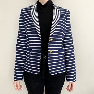 J. Crew Original Schoolboy linen-blend nautical striped blazer. 💙